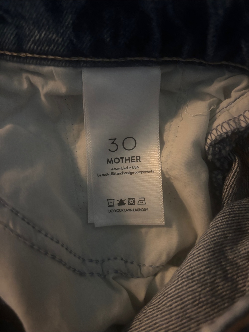 MOTHER Distressed Light Blue Denim Mini Skirt - Picture 12 of 12